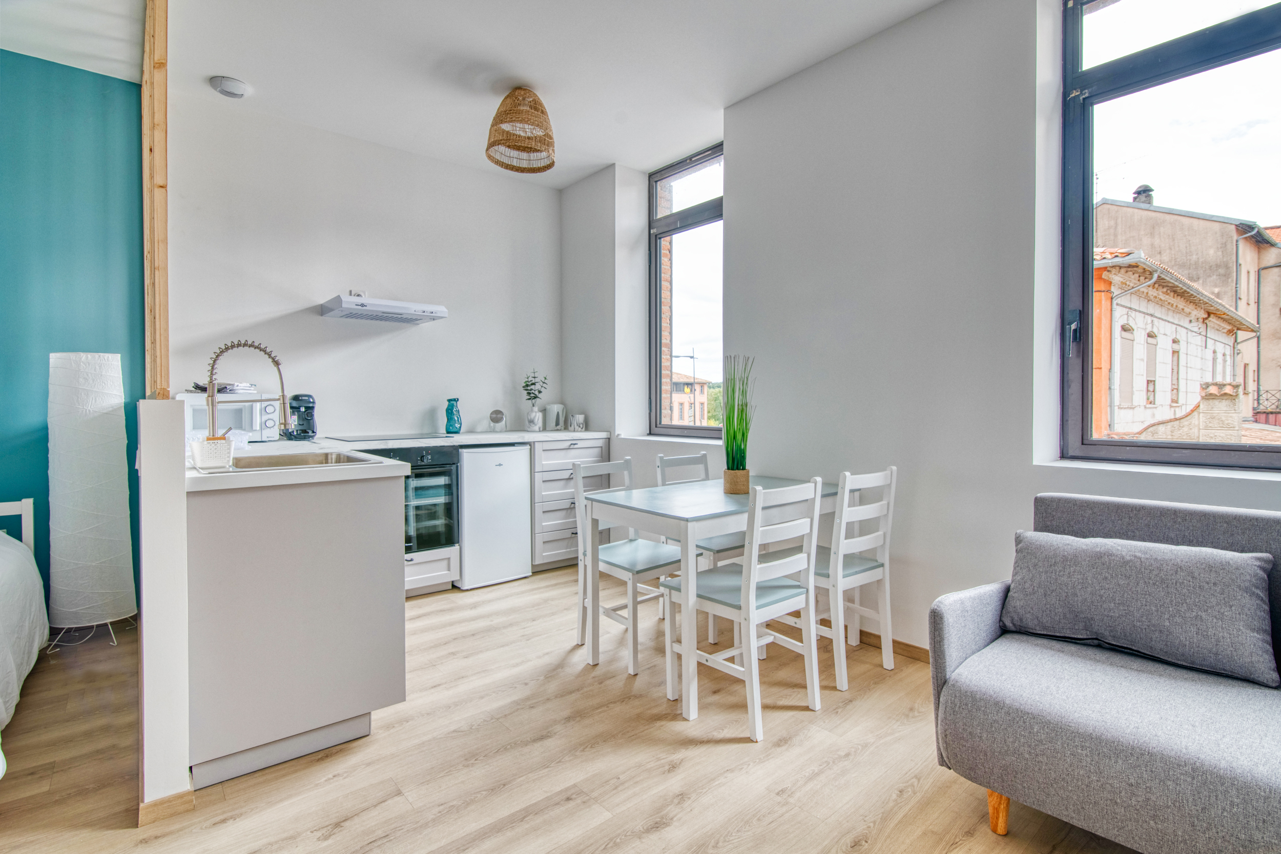 Cuisine et séjour ouverts